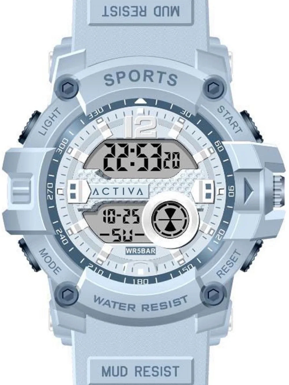 ACW533-007 - Activa X Invicta Digital Essentials Lady Watch - 46mm, Baby Blue